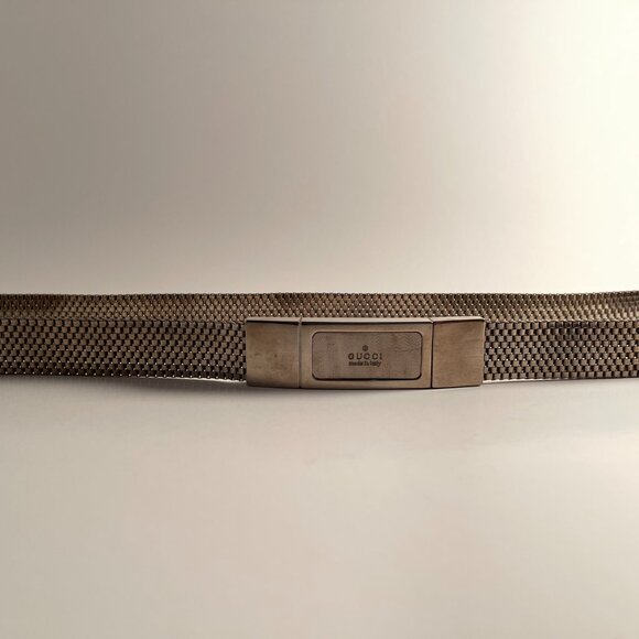 Vintage Gucci Belt Silver Chainmail
